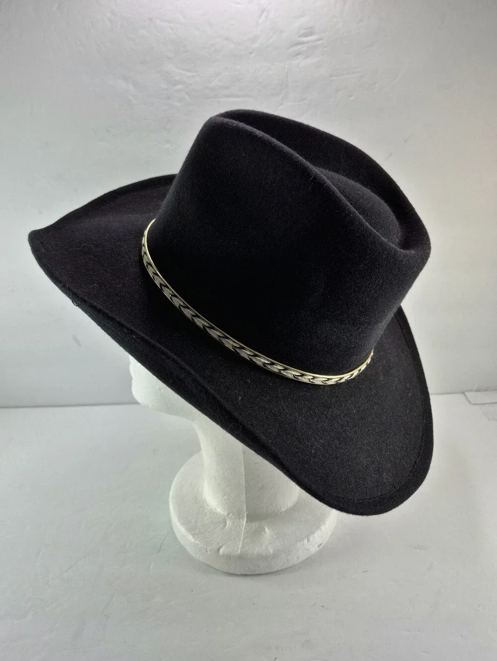 Summit Hat Co. 7X Wool Felt Black Western Cowboy Hat Size 6 5/8. Unisex Western